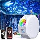 Galaxy Star Projector Light for Bedroom with Bluetooth - 20 Lighting Modes Starlight Sky Starry Night Light Kids - Ceiling Mood Lights with Remote Timer - Room Universe Lights LED Galaxy Space Lamp