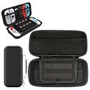 Carrying Case for Switch Gamepad, Organizer Bag for Switch/Switch OLED with 8 Games Cartridges Slot 6 Button Cap Screen Protector, Anti-scratch EVA Storage Bag for Switch Carrying Case Accessories Bag