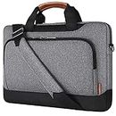 DOMISO 17-17.3 Inch Laptop Sleeve Business Briefcase Laptop Shoulder Bag Compatible with 17" Laptops/17.3" HP Pavilion 17/MSI GS73VR Stealth Pro/Dell Inspiron 17/Acer/ASUS,Grey