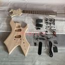 Unfinished DIY Electric Guitar Kit Black Hardware Build on Own 2 Humbuckers