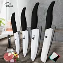 Ceramic Knife 3 4 5 6 inch Kitchen Knives with Peeler Serrated Bread Set Zirconia Black Blade Fruit