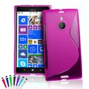 PINK S CURVE GEL CASE COVER FOR Nokia Lumia 1520 + Stylus