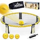 Fastes Roundnet Games Set Including 3 Balls Kit with Carrying Bag, Roundnet Set Played Outdoor Indoor Beach Yard Lawn Backyard and Park, Outdoor Games for Adults and Family