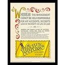 Pyramid International Stampa incorniciata Willy Wonka e la fabbrica di cioccolato (biglietto d'oro) 30 cm x 40 cm, prodotto ufficiale