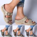 Sandali da donna piatti punta aperta fondo spesso scarpe comode zeppe pantofole