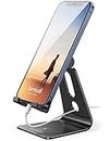 Adjustable Cell Phone Stand, Lamicall Phone Stand : [Update Version] Cradle Dock Holder Compatible with iPhone 15 14 Pro Max 13 12 Mini 11 Xs XR 8 X 7 6 6s Plus SE Charging Desk Smartphone - Black