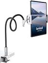 Lamicall Gooseneck Tablet Holder, Universal Tablet Stand - 360 Flexible Lazy Arm Holder Clamp Mount Bracket Bed for 4.7~13" 2024 iPad Pro Air mini, Samsung Tab, iPhone, Switch, more Devices - Black