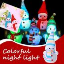 Lighted Christmas Snowman Lamp Led Luminous Snowman Ornament Christmas H1T4 J2B8