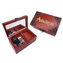 Youtang Anastasia Jewelry Music Box with Mirror Laser Engraved Wood Musical Box Wind up Musical Gift for Her Him Girlfriend Boyfriend(Melody: Once Upon A December, Silver Movement)