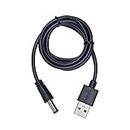 Electronic Spices 5A AC Power Supply USB Cable Charger 5.5mm Male Plug Pin for Rechargeable Headlamp Flashlight