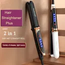 2 In 1 Professional Hair Straightener Flat Iron For Wet or Dry Hair Straighteners Curl Iron Hair