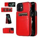 Wallet Clip Skin-friendly Luxury PU Phone Case For IPhone 14 13 12 11 8 7 6 S Pro Plus Max Mini X XS XR SE2 Plus Shell, Trend Popular Cover Bumper(6 / 6S,Red)