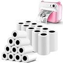 Pack of 5 Kids Instant Camera Refill Print Paper, 2.2 x 1.2 Inch Photo Printer Thermal Paper Rolls Print White Camera Paper Refill