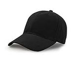 UltraKey Suede Baseball Cap, Unisex Suede Leather Adjustable Plain Hat Baseball Cap Black