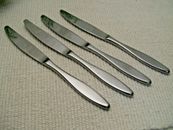 Envío gratuito ~ 4 cuchillos de cena sólidos Easterling RHINELAND 8-1/2" vajilla de acero inoxidable