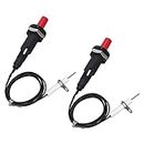 Piezo Igniter, 2PCS Push Button Grill Igniters 1 Out 2 Piezo Spark Ignition Kit with Wire 1 Meter for Gas Grill Heater Stove Fireplace