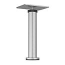 Richelieu Hardware 64217150155 5 15/16 in (150 mm) Round Furniture Leg with Levelling Glide, Satin Nickel, 1 Count (Pack of 1)