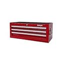 Workington Industrial 3 Drawers Portable Metal Intermediate Box, 26" Middle Tool Chest Cabinet with Ball Bearing Drawer Slides, Steel Tool Storage Box Organizer 4009 Red