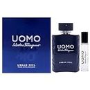 Uomo Urban Feel by Salvatore Ferragamo for Men - 2 Pc Gift Set 3.4oz EDT Spray, 0.34oz EDT Spray