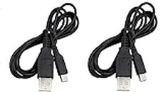 WICAREYO Câble de chargeur pour DSi, Lot de 2 cordon d'alimentation USB de 1,2 m / 3,9 pieds pour DSi NDSi DSI XL 3DS N3DS XL