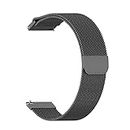 AONES Magnetic Loop Watch Strap Compatible for Amazfit Bip, Amazfit Gts, Galaxy Watch Active 2, Gear S2 Classic, Samsung Gear Metal Chain Watch Band Black