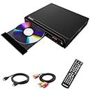 Compact DVD Player for TV, Multi-Region DVD Player, MP3, DVD/CD Player for Home, with HDMI/AV/USB/MIC, (not Blu-ray DVD Player)