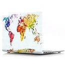 IVY World Map Case for MacBook Pro Retina 13 (2012-2015, Models: A1502 / A1425) Hard Shell Case with Keyboard Cover [H]