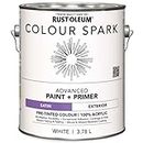 Colour Spark Exterior Paint in Satin white, 3.78L