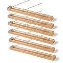 6 Pieces Bamboo Wood Incense Sticks Holder Incense Burner Ash Catcher 9.05 Inches Long (Wood Colour)
