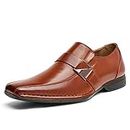 Bruno Marc Men's Giorgio-3 Brown Leather Lined Dress Loafers Shoes Size 11 US/ 10 UK