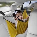 Allextreme Car Cradle Hammock for 0 to 3 Year Baby Portable Travel Cloth Jhula with Adjustable Belt Hangers and Carry Bag (Musturd Yellow)