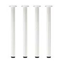 QLLY 27.5 inch Adjustable Tall Metal Desk Legs, Office Table Furniture Leg Set, Set of 4 (White)…