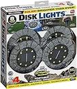 Bell + Howell Disk Lights Stone – Heavy Duty Outdoor Solar Pathway Lights – 8 LED, Auto On/Off, Water Resistant, with Included Stakes, for Garden, Yard, Patio and Lawn -As Seen on TV