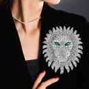 Broche de diamantes león para hombre y mujer ropa accesorios alfileres joyería regalos