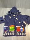 Ecuadorian Clothing Company ECC Handknit Full Zip Hooded Sweater Boy Girl 6 NWOT