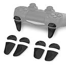 PlayVital 2 Pair Shoulder Buttons Extension Triggers for PS4 All Model Controller, Game Improvement Adjusters for ps4 Controller, Bumper Trigger Extenders for PS4 Slim Pro Controller - Black