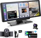 Wireless Portable Apple Carplay Screen, 10.26 inch Android Auto, GPS Navigation