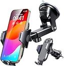 VANMASS 【2024 Newest & Strongest】 Military-Grade Cert Car Phone Holder Mount【Over 60LBS Suction】 Dashboard Windshield Cell Automobile Cradles Truck Hook Vent for iPhone 15 Pro Max 14 13 12 Samsung