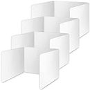4 Pack Classroom Privacy Shields for Student Desks, Plastic Privacy Boards Privacy Folders Table Privacy Panel Chalkboard Test Dividers Study Carrel Screen Partition for School Home Class (White)