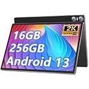 YESTEL Android 13 Tablet 11 Inch Display,16GB RAM+256GB ROM,Octa-Core Processor,8+13MP Dual Camera,Four Speakers，8600mAh,2000 * 1200 Pixels,GPS/ 5G WiFi/Bluetooth - Grey