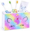 Kids Toothbrush Holders for Bathrooms Accessories Organizer, 3 Slots Toothbrush 