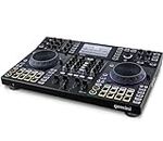 Gemini Sound SDJ-4000 Standalone/MIDI Controller DJ Equipment Console Table with 2 Decks, 4 Channel Audio Mixer, Touch Capacitive Jog Wheels and 7" Inch HD Screen