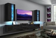 Living Room Furniture set TV Unit Modern Cube WHITE GLOSS cupboard Entertainment