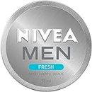 NIVEA MEN Fresh (1 x 75 ml), gel hidratante facial y corporal con menta acuática 100% natural, gel refrescante, ligero y no graso de rápida absorción