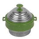 Spillbox Toy Idli Cooker Miniature Household Kitchen Appliances Pretend Play Toy for Kids - (Green)