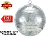 25cm Disco Mirror Ball DJ Light Silver Dance Party Stage Lighting LOVE 80s