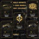 Halo Infinite Rockstar Juego Completo RECUBRIMIENTO DE PIEL RAZORBACK MA40 WARTHOG EMBLEMA 2x XP