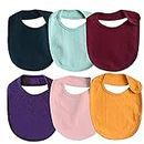 Real Baby Pure Cotton Bibs Multicolored (0-2 Years, Pack of 6)