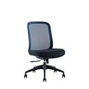 Seki Furniture 393452 Office Chair Desk Chair, Mesh, Navy, No Headrest, Microphone