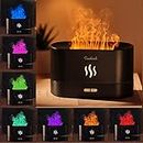 Colorful Flame Air Aroma Diffuser Humidifier, 180ml Upgraded 7 Flame Colors Noiseless Essential Oil Diffuser for Home,Office,Yoga with Auto-Off Protection